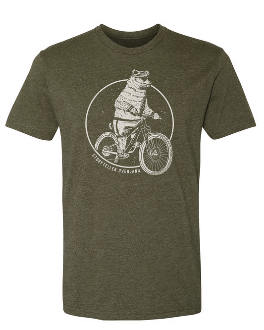 Mountain Biking Bear Olive