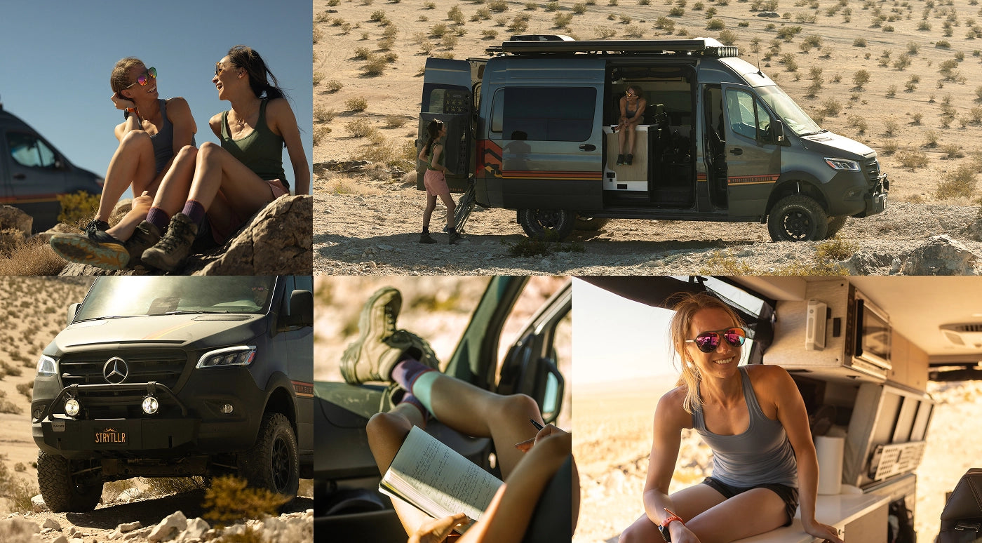 Adventure van life: Sprinter 4x4 offroad camper van in desert, perfect for overlanding & nomadic travel