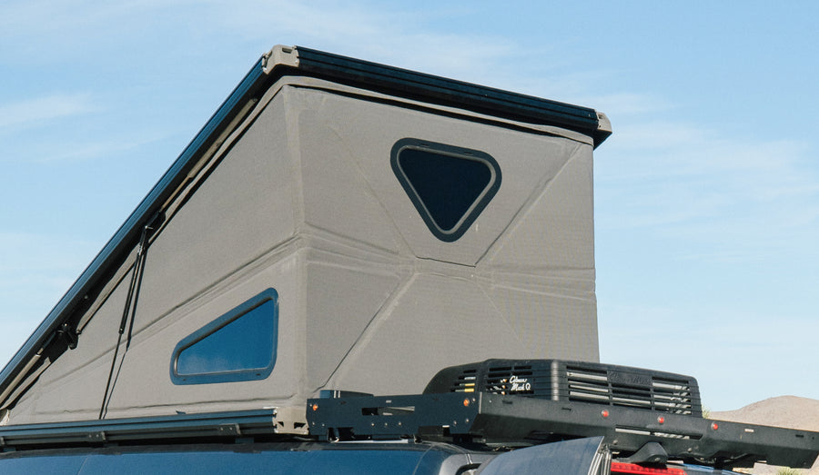 Pop-top roof on Class B camper van, ideal for overlanding and vanlife adventures