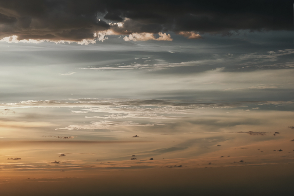 Dramatic sunset sky perfect for adventure travel and van life journeys