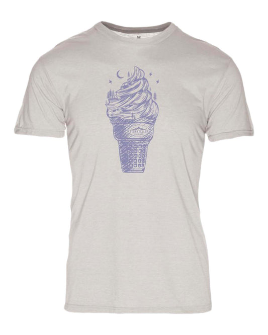 Ice cream cone graphic t-shirt, outdoor adventure vanlife forest design, camper van lifestyle